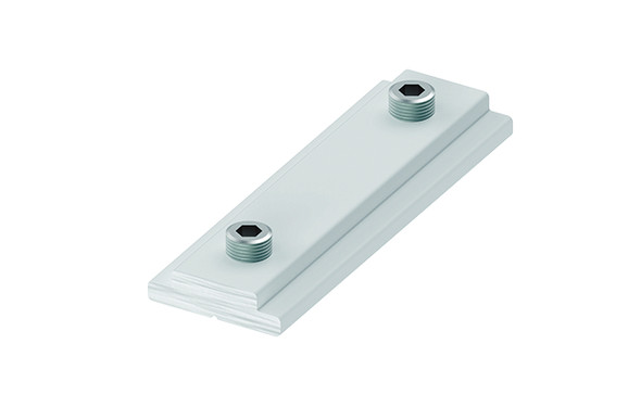 48V Double Track Straight Bracket - Matt White